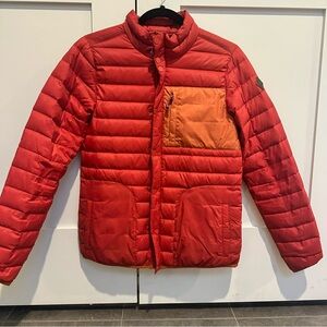 Burton Red and Orange Puffer Jacket